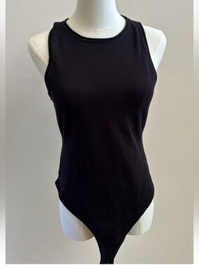 Free People Black High Neck Bodysuit Medium